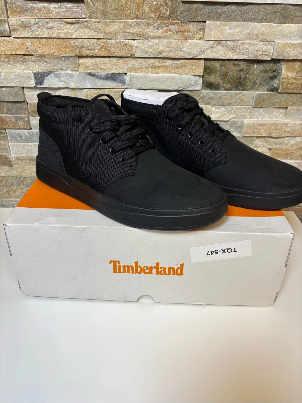 Timberland Davis Square Chukka Sneakers Men's 10 Blackout Nubuck NWT
